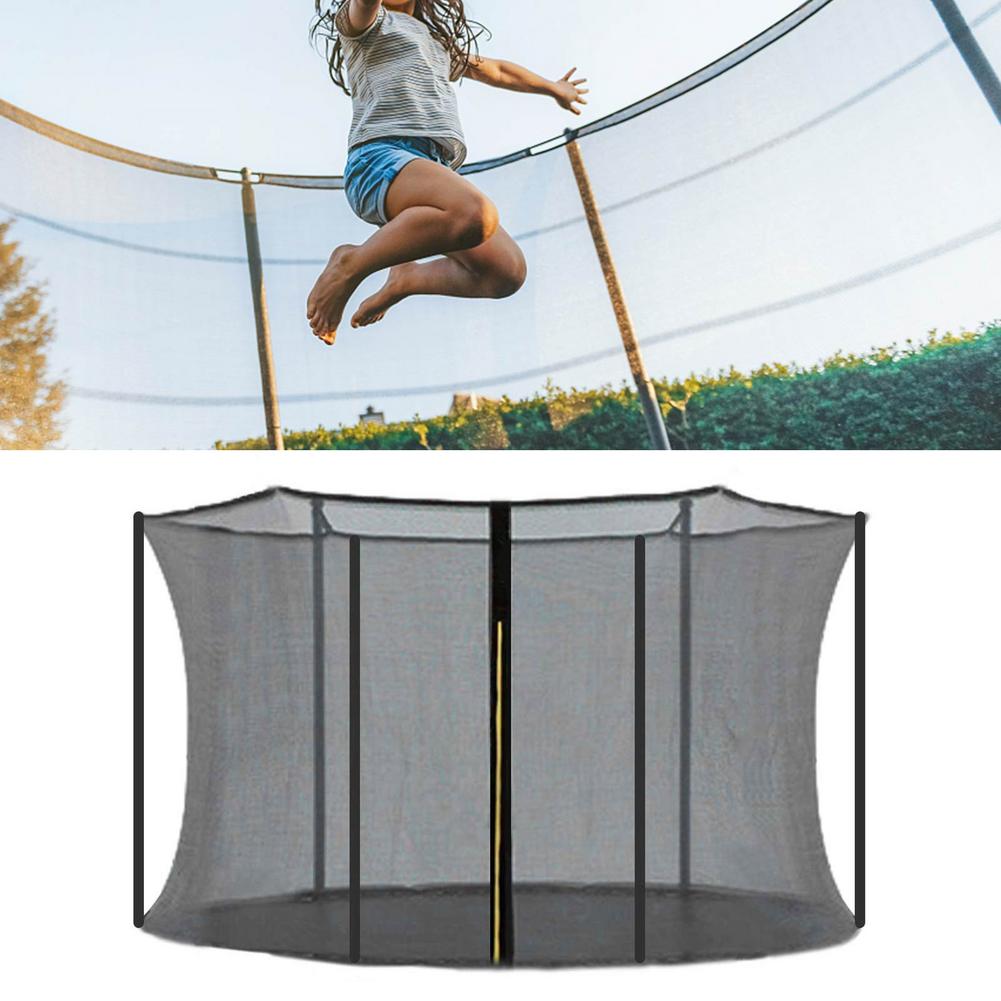 Trampolina siatka asekuracyjna wymienna wewnętrzna ogrodzenie ochronne trampolina ochronna wewnętrzna siatka na 10/12/14 stóp 6/8 akcesoria do słupów