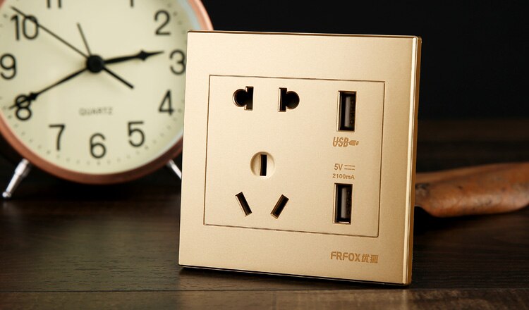 Universal USB Wall Socket AC 110-250V US UK EU AU Wall Socket 2 Port 5.0V USB Outlet Power Charger for Cellphone