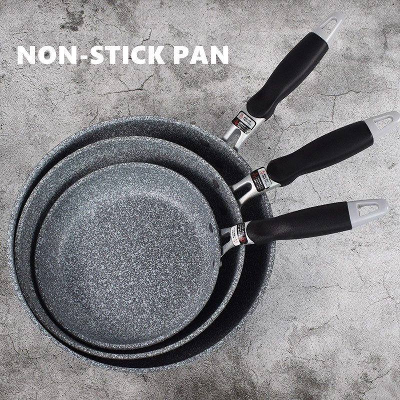 Sartén antiadherente, sartén Wok de piedra duradera, sartén para carne casera, panqueque, cocina de inducción frita, estufa de gas, juego de utensilios de cocina para Cocina