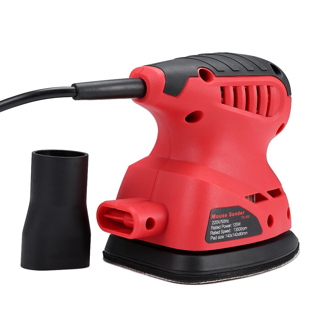 125W Electric Detailing Mouse Sander Auto Polishing Machine Sanding Sander Strong Dust Tube Portable Power Tool Woodworking Tool