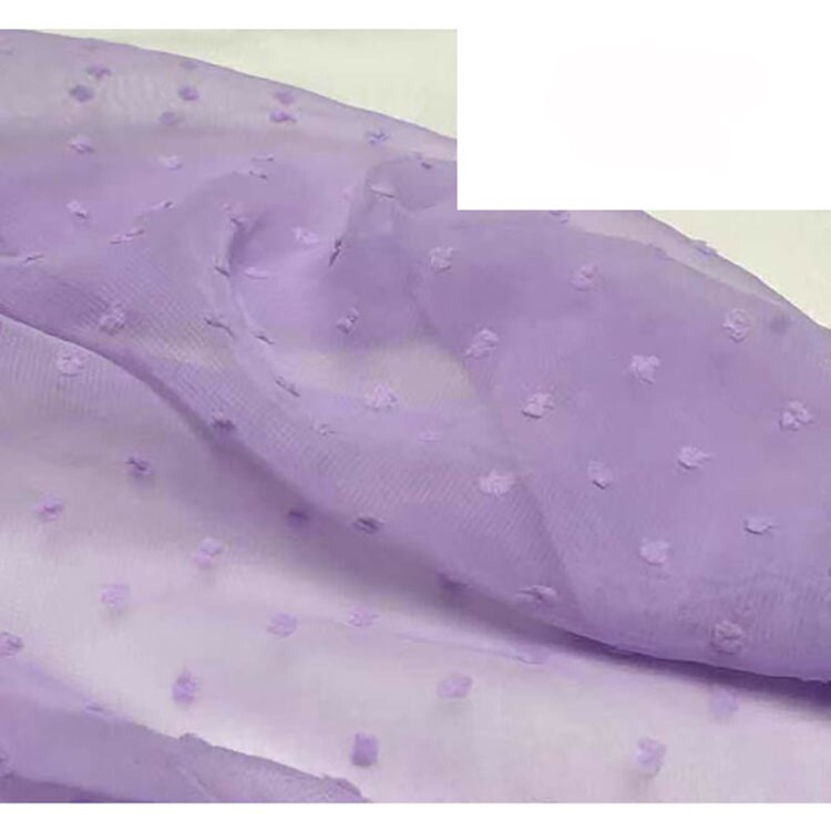 Bløde prikker chiffon tyl stof til brudekjole, nederdel, tutu, skjorte, hvid, pink, beige, blå, i meter ,150cm bred: 4