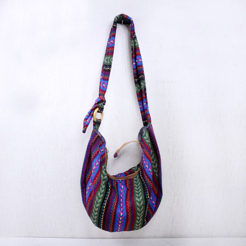 Bohemian Hobos Zak Zakken Katoenen Hippie Schoudertas Thai Top Zip Sling Crossbody Tas Hobo Tas Handgemaakte Messenger Purse: women bag 2