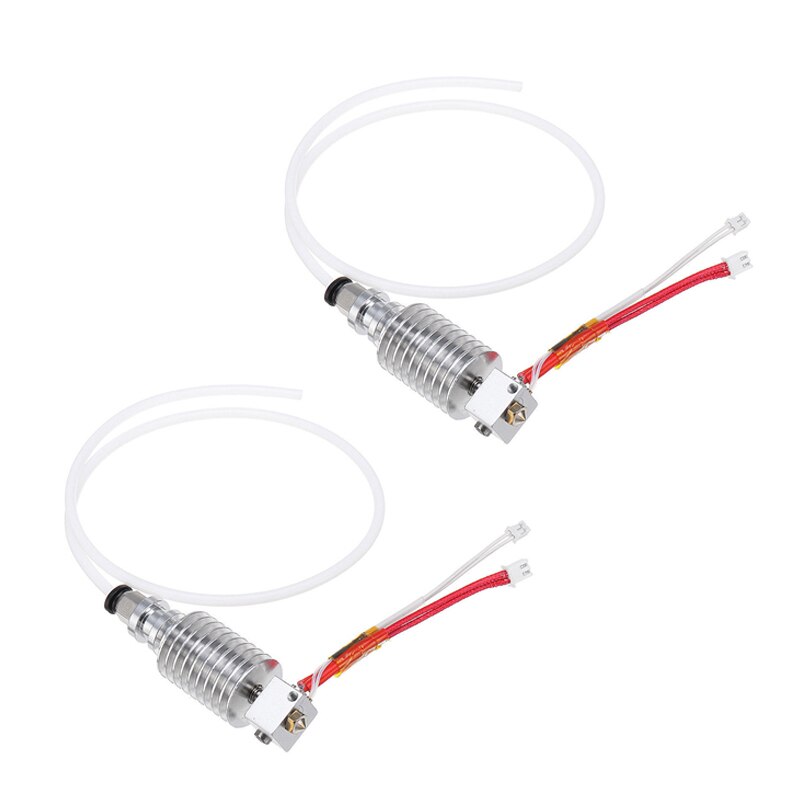 2pcs 12V 3D Printer V5 J-head Hotend Extruder Kit Thermistors Cartridge Heater Hotend for Anycubic I3 Mega 3D Extruder Printer