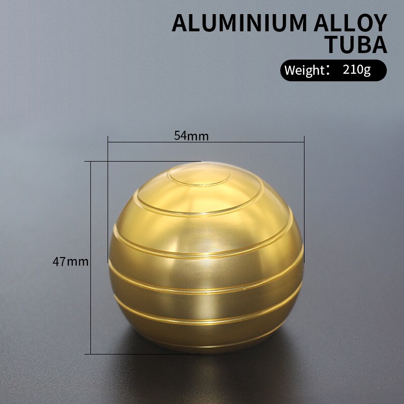 2020 115g/210g Llusion Che Scorre Scrivania Palla di Decompressione Giocattolo In Lega di Alluminio Superiore di Filatura di Metallo Anti-Stress Regalo: Gold colorlarge