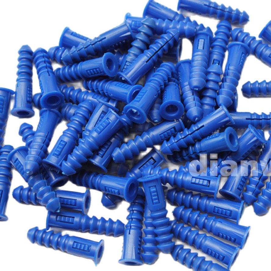 6,4 x30mm Rippen Kunststoff Anker Zauberstab Kunststoff Erweiterung Rohr Rohr Stecker