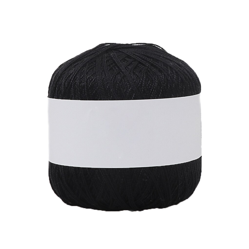 Milk Cotton Crochet Yarn Anti-Pilling Fine Hand Knitting Thread For Cardigan Scarf Hat Sweater Doll: black