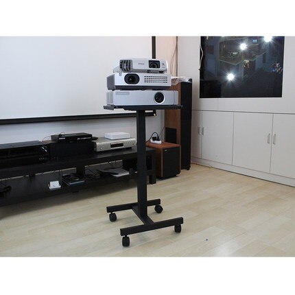 Projector/ Speaker Stand Trolley With Tray And 360 Degree Universal Wheel TC90