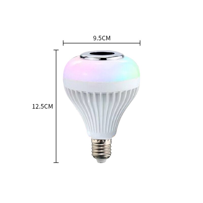 Bluetooth-lamp met luidspreker, slimme led rgb-kleurenlamp,  e27 met afstandsbediening, veelkleurige lampen  e27