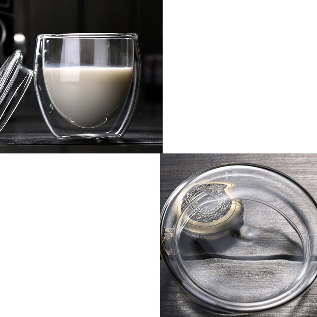Varmebestandig dobbeltveggisolert glass espressokrus latte kaffeglass / whisky / kaffekopp / tekrus