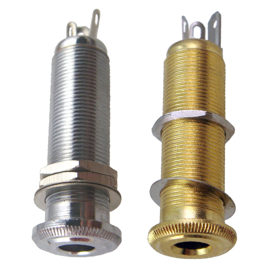Guitar Bass Pickup Threaded Cylinder Jack Output Input Plug Socket Stringed Instruments for Guitar Bass Pickup