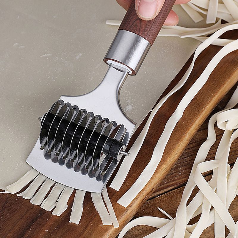 Rustfrit stål manuel spaghetti maker nudler skære kniv sektion skalotteløg skærer køkkenredskaber tilbehør nudleskærer