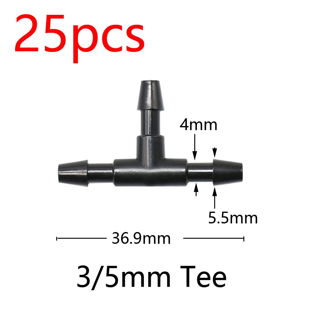 Garden Hose Connectors Barbed Tee Elbow Cross End Plug Coupling WDrip Irrigation System Atering Fitting For 3/5 4/7mm Hsse: MULTI