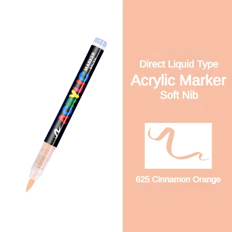 16 Colors Direct-liquid Acrylic Pens Paint Brush Marker Pen for Rock Painting Stone Ceramic Glass DIY Stationery Art Supplies: Blue