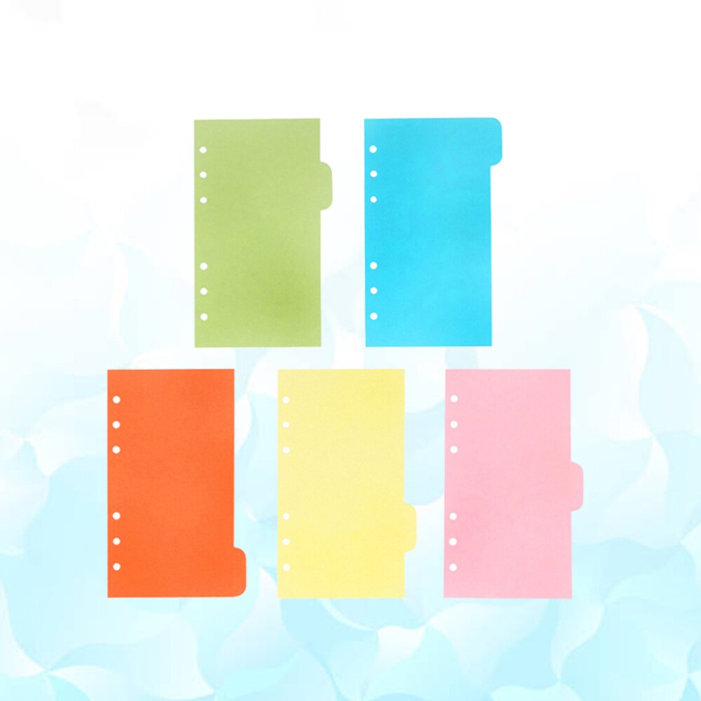 1 Pcs Tab Divider Kleurrijke A5 Ingedeeld Papier Praktische Tab Verdelers Lables Pagina Document Organiser