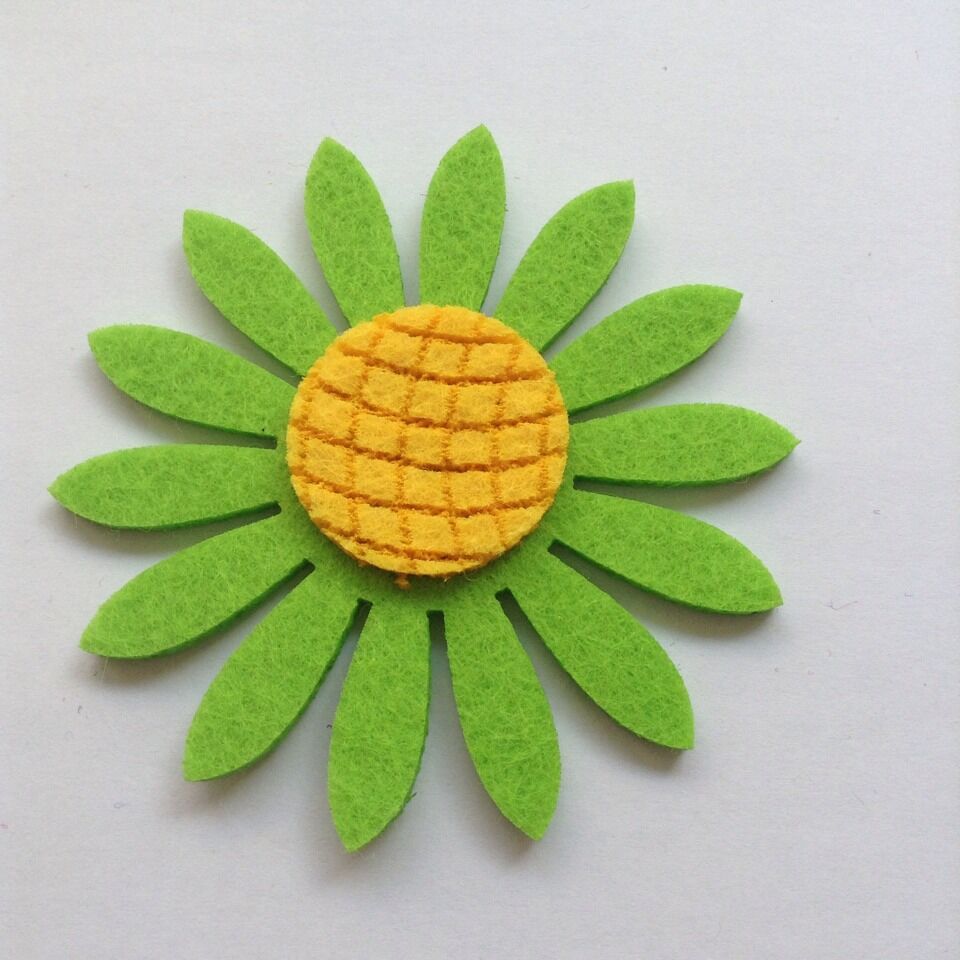 DIY voelde mooie kleurrijke zonnebloem 50 Stks/partij 80*80mm