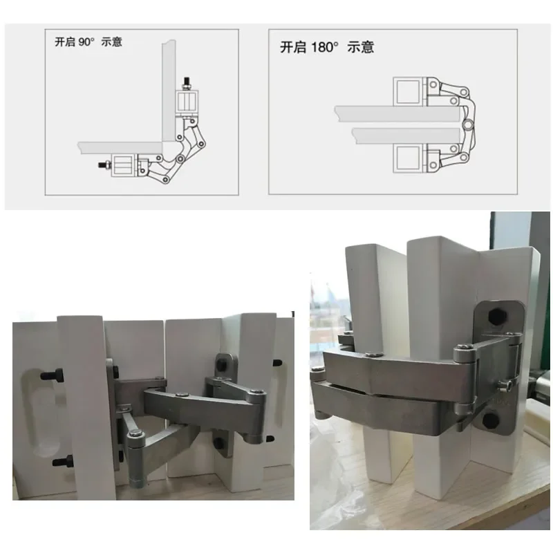 Stone door hinge Fire hydrant heavy-duty invisible door concealed door stainless steel folding hinge fire box