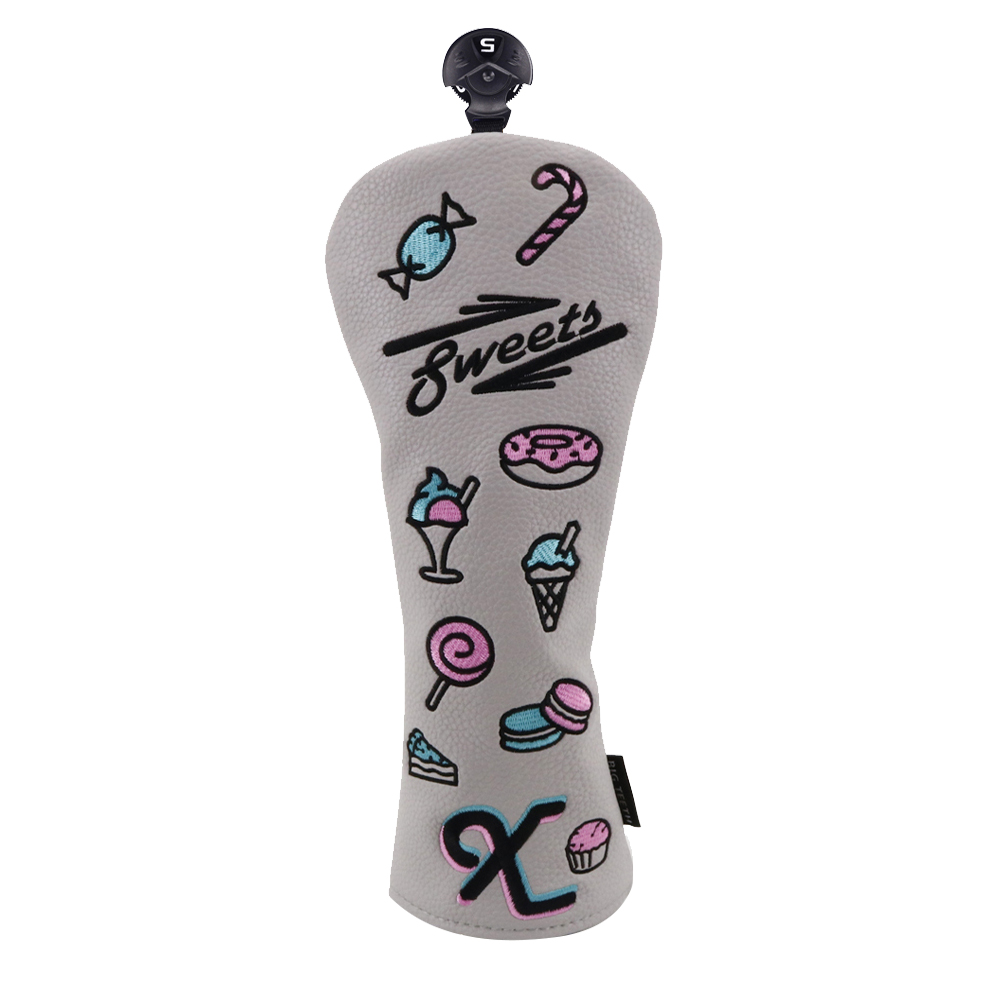 Kuljettaja väylä hybridi headcover golf kattaa mailat suojelija multi style: Harmaa karkki x