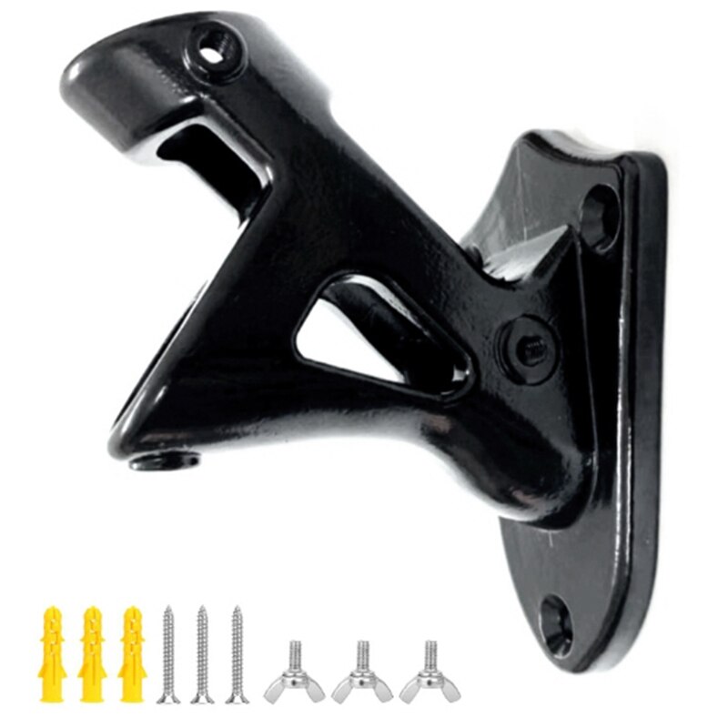Support pour mât de drapeau robuste support de montage pour mât de drapeau en acier inoxydable pour mât de drapeau (noir): Default Title