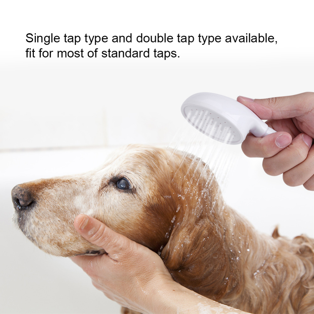 Pet Dog Cat Cleaning Shower Head Hose Push On Bath Tub Sink Faucet Pet Water Shower Head