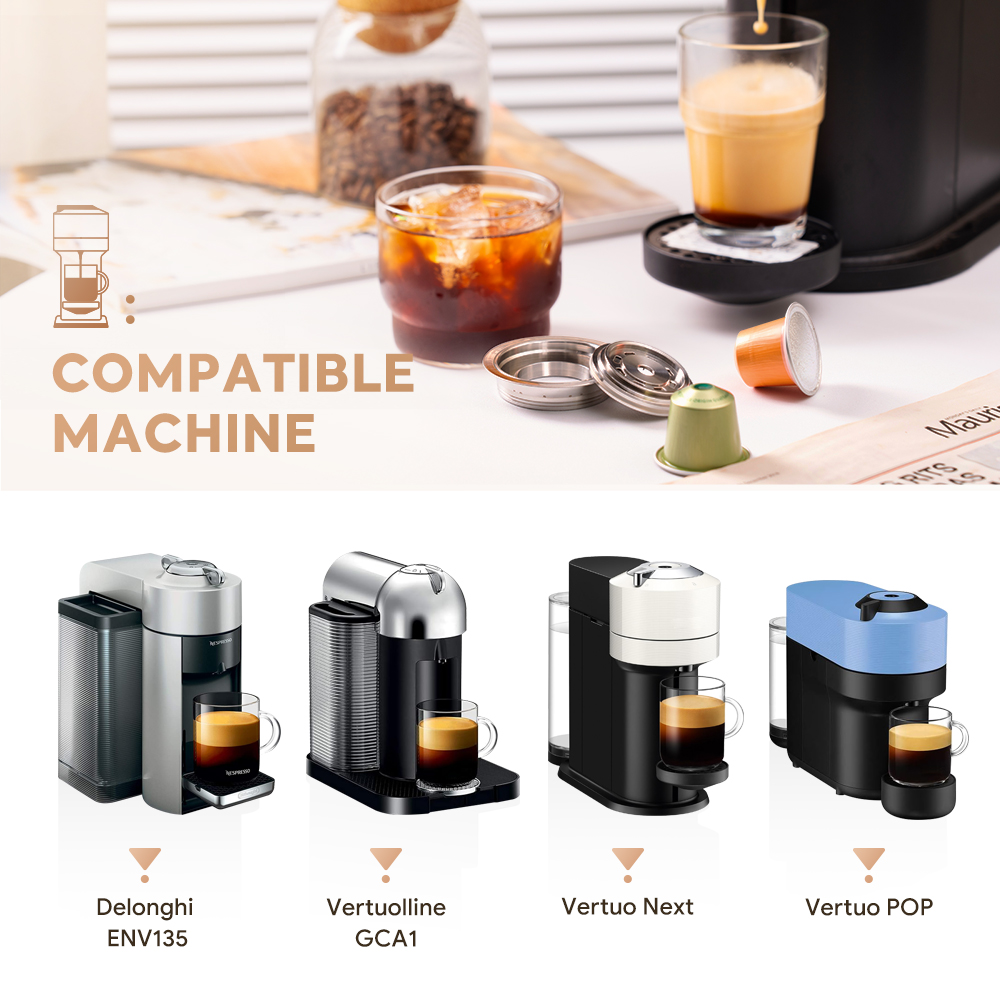 80ml für vertuo next & pop kaffee adapter kompatibel mit original kapseln wandelt in vertu oline maschine kaffee zubehör um