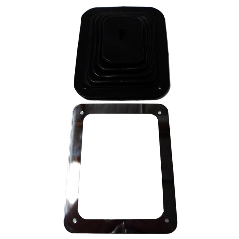 For Hurst Rubber Shifter Boot With Chrome Plate 5 5/8 Inch X 6 3/4 Inch