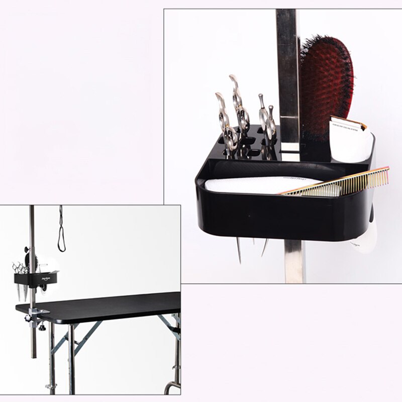 Pet Grooming Tools Tool Plastic Storage Box on The Bracket Pet Grooming Table Scissors Dog Comb Boxes Pet Shop Dog Acessorios