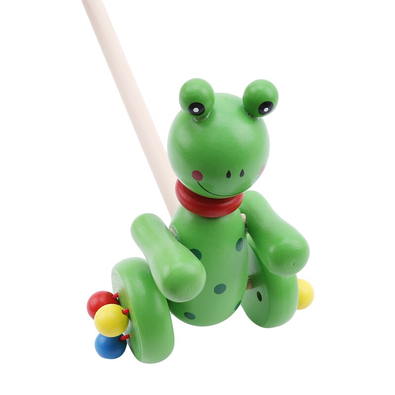 Grappige Houten Auto Speelgoed Kinderen Houten Speelgoed Leuke Cartoon Dieren Kids Baby Puzzel Trolley Winkelwagen Speelgoed Hout Duwen Speelgoed