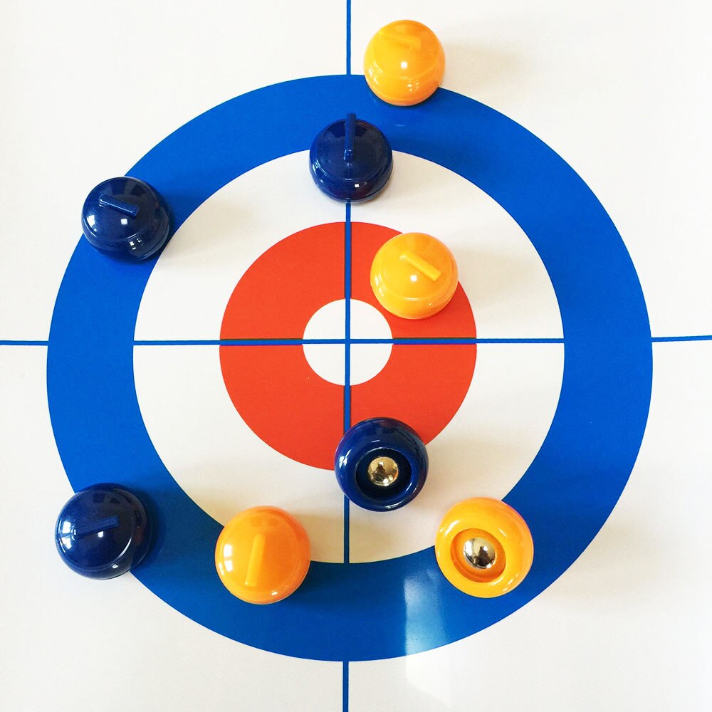 Opvouwbare Mini Tafel Curling Bal Tafelblad Curling Game Compact Curling Familie Games Koud Water Jug Bal Buigend Ball