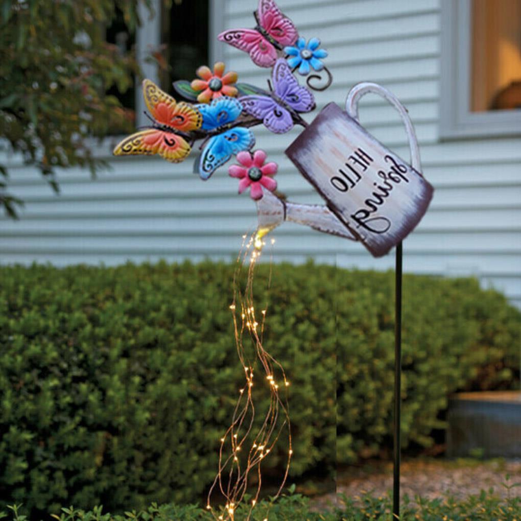 Guirlande lumineuse suspendue en métal pour jardin, décoration de paysage, bouilloire, bricolage