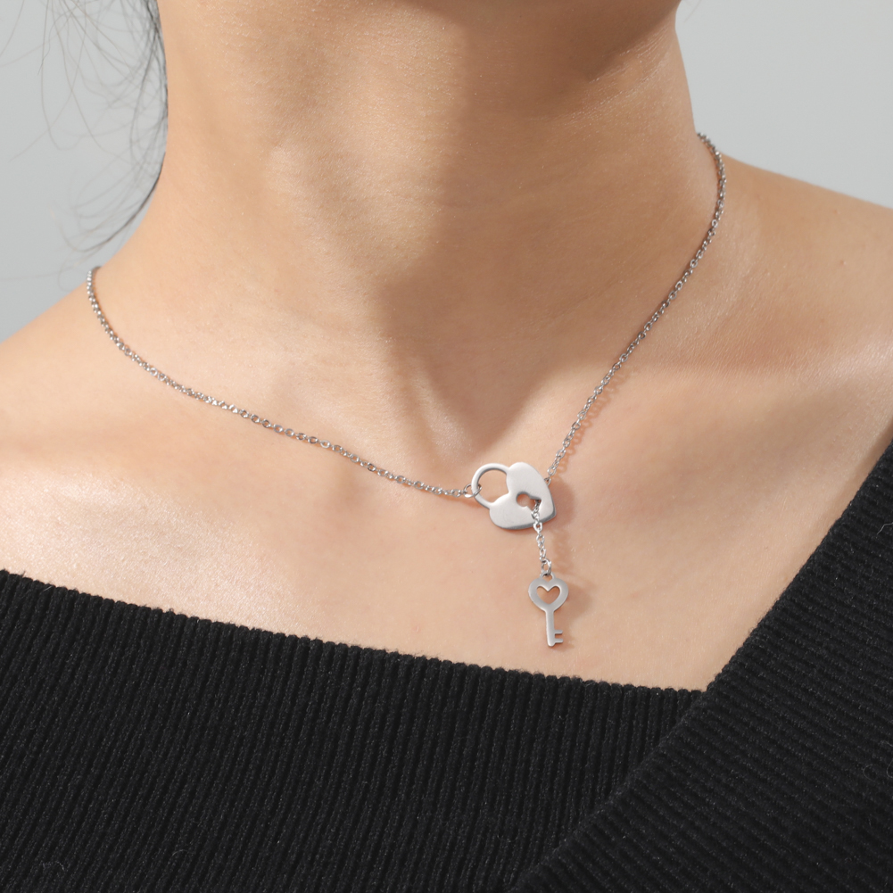EUEAVAN 5 llaveros en forma de corazón joyas colgantes de acero inoxidable para hacer collar pulsera DIY accesorios de San Valentín