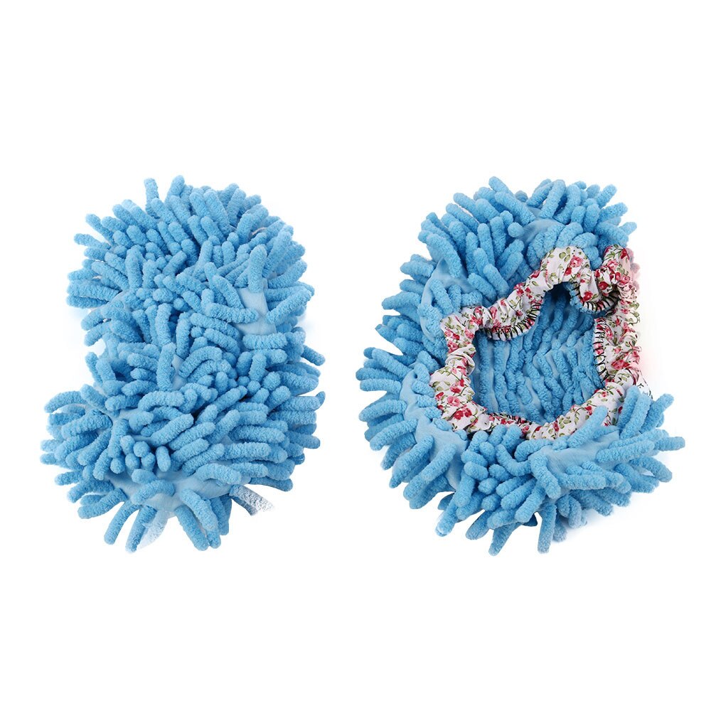 2pcs Convenient Dust Mop Slipper House Cleaner Lazy Floor Foot Dust Cleaner Grazing Slippers Microfiber Duster Cloth: E