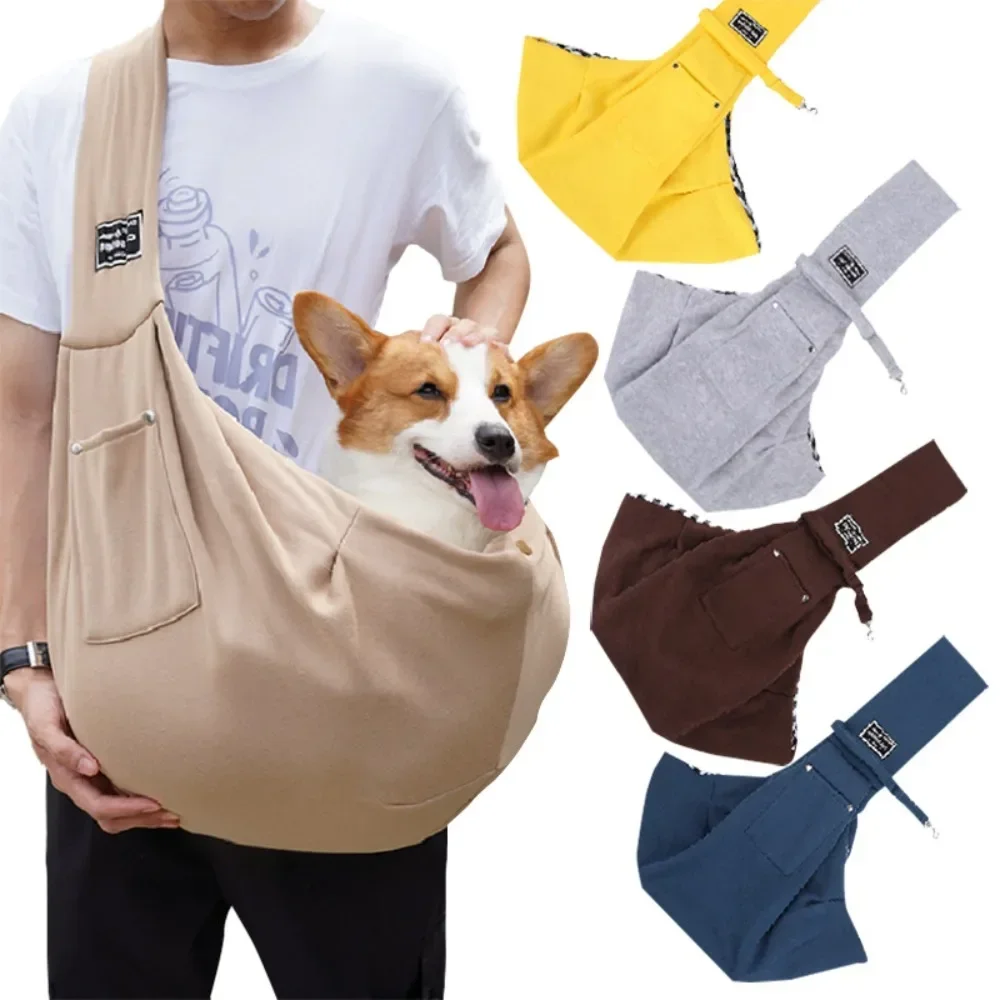 Pet Outdoor Portable Dog Backpack Teddy Pomeranian Small Dog Travel Crossbody Bag Mesh Breathable Cat Bag Chest Back Cat Bag