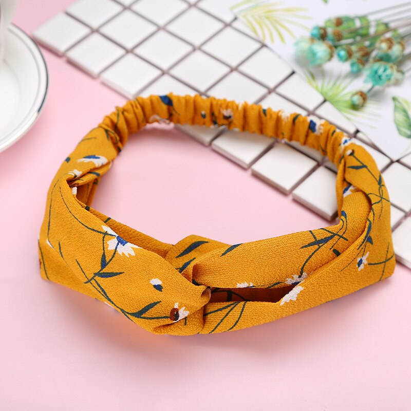 Blomst hårtilbehør dame pannebånd mor boho mamma turban hårbånd hodebånd for kvinner søte tilbehør jenter: 4