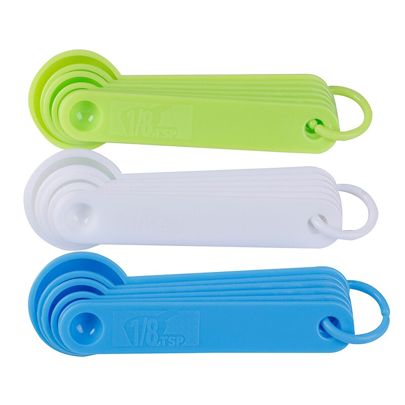 6 stuks/set maatlepels voor het bakken van koffie, thee, maatbeker, superhandig suiker, cakebakgereedschap, keukenaccessoires, willekeurige kleur