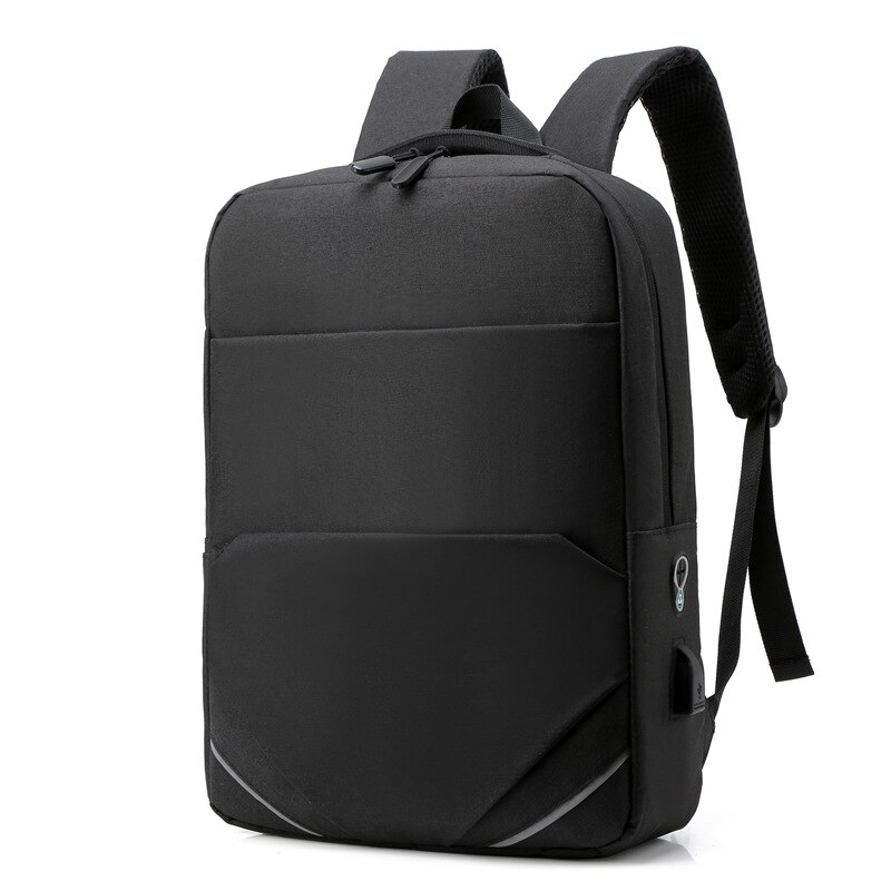 Saco de computador casual masculino coreano mochila moda tendência simples viagem mochila escola estudante saco: Black
