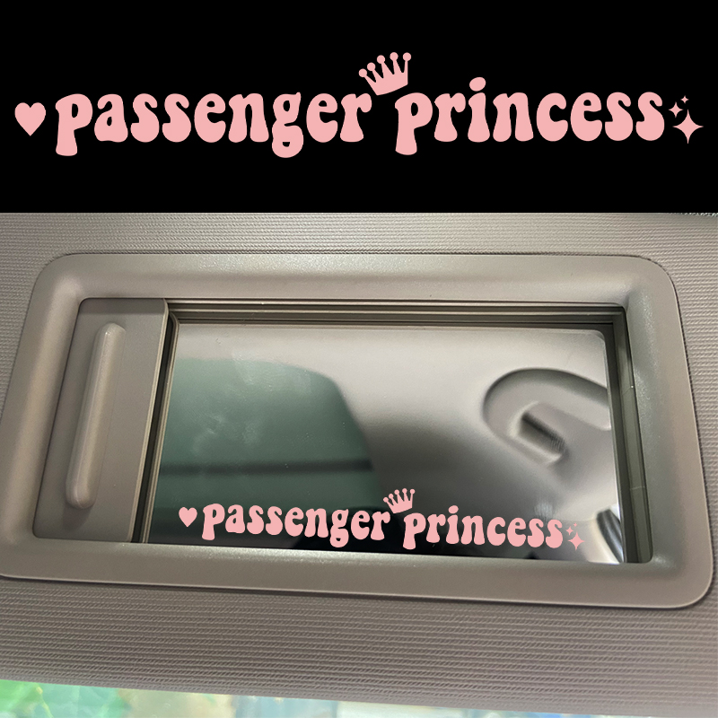 G216 15*2,3 CM pegatinas de princesa para pasajeros pegatinas creativas divertidas para espejos retrovisores de coche