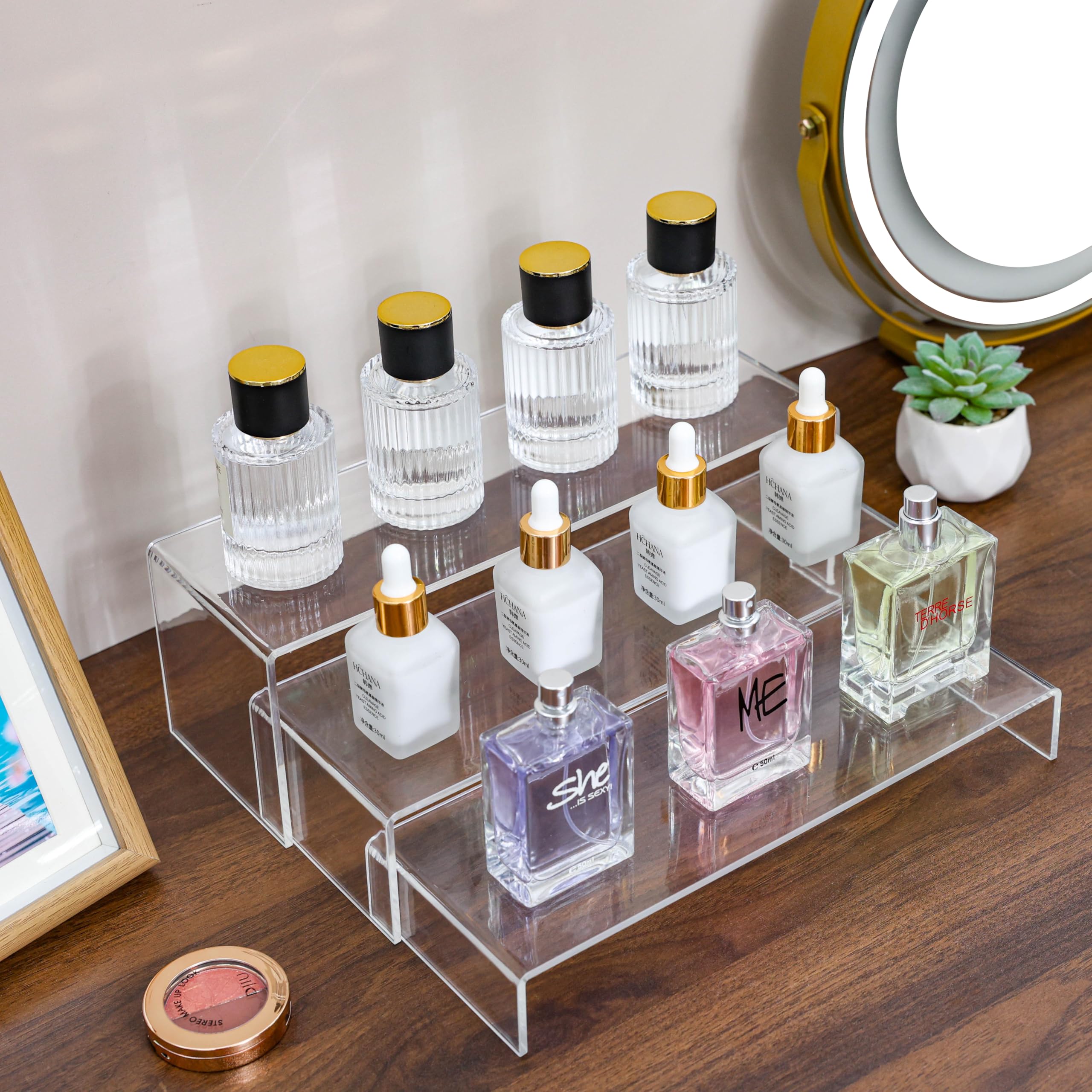 Estante organizador de juguetes, escaparate, estante de exhibición, estante de exhibición, soporte de mesa de postre, elevador acrílico transparente, soporte para zapatos, figura de joyería