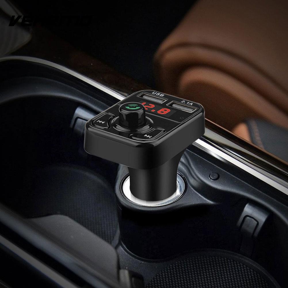 Universele Auto Fm-zender Fm Adapter Bluetooth Fm-zender Voor Handenvrij Voltage Detectie Aux Stereo Voor MP3