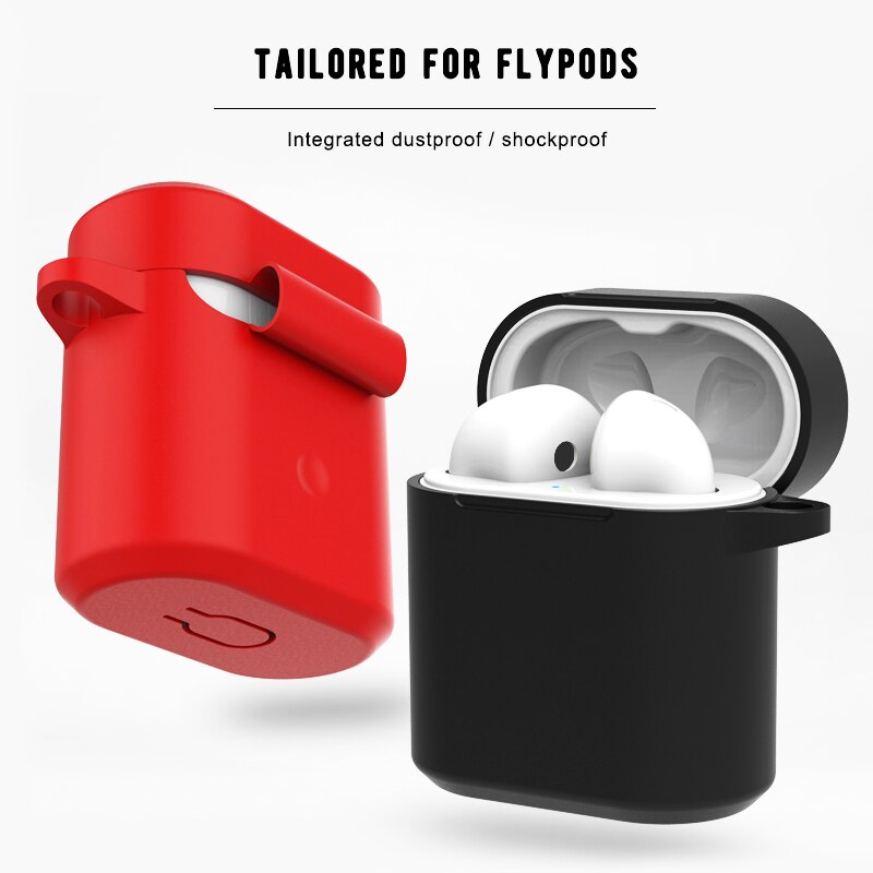 Pokrywa silikonowa etui na słuchawki do Huawei Honor FlyPods Fly Pods Pro futerały ochronne do Freebuds 2 Pro karabińczyk metalowy haczyk