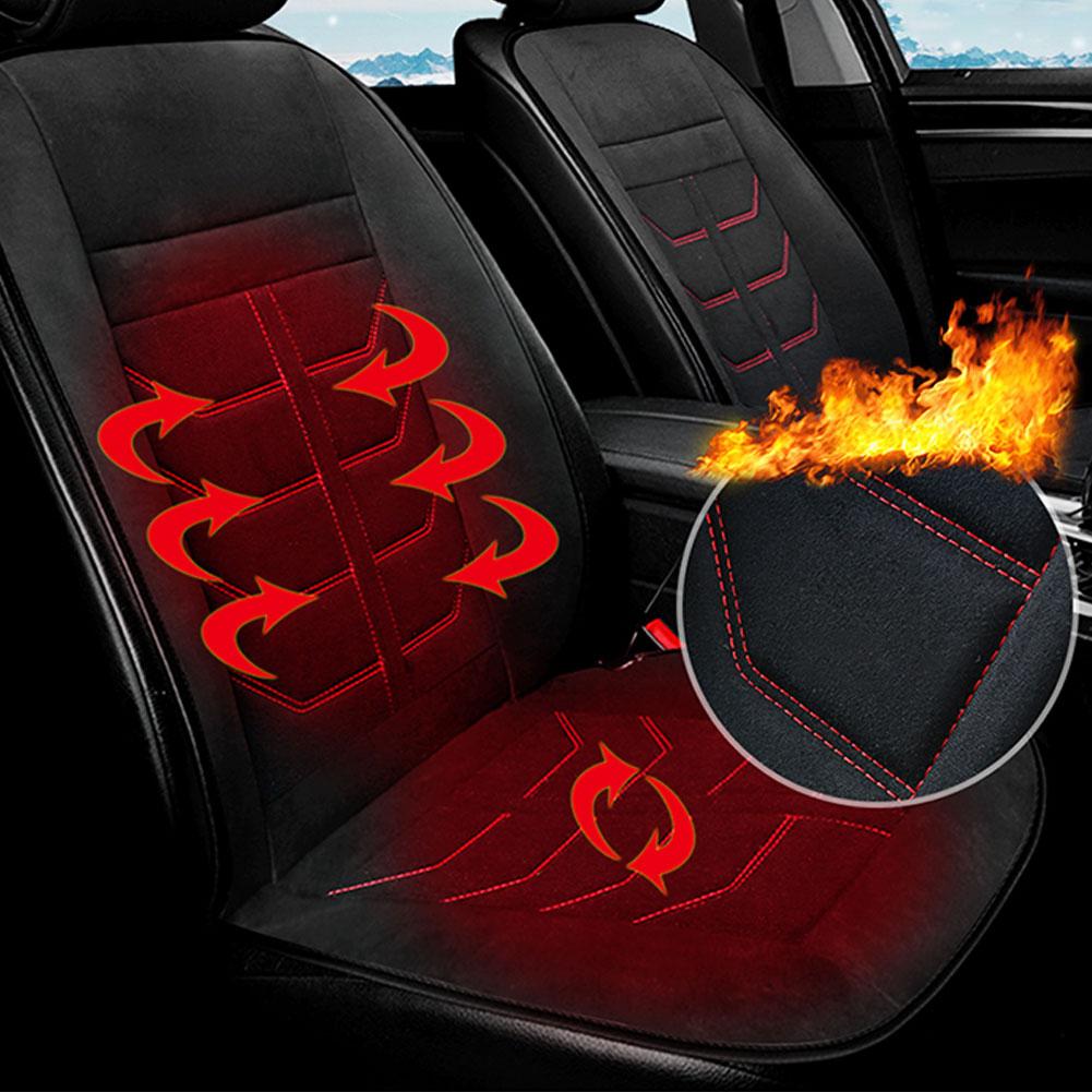 Car Heated Seat Cushion 12 V Heated Car Seat Covers Cushion Universal Seat Heater For Winter Heating Thermal Seatpad Accessories