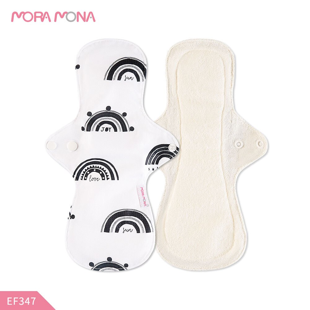 Mora Mona Reusable Menstrual Pad For Heavy Flow Large Size Breathable Women Cloth Pad 5 Pieces: EF347