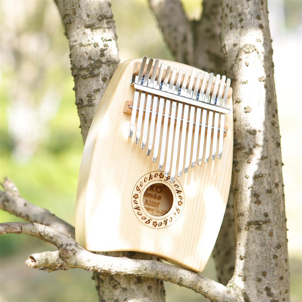 15 Key Kalimba Thumb Piano Delicate Mbira Keyboard Spruce Wooden African Calimba Musical Instrument for Musician Beginner