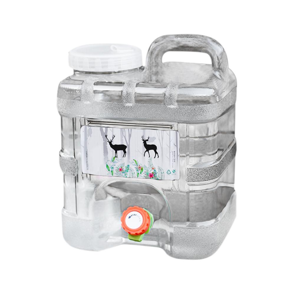 Car Water Bucket 6L/10L Portable Outdoor Camping Car Water Carrier Bucket Canister Storage Container With Water Tap: Default Title