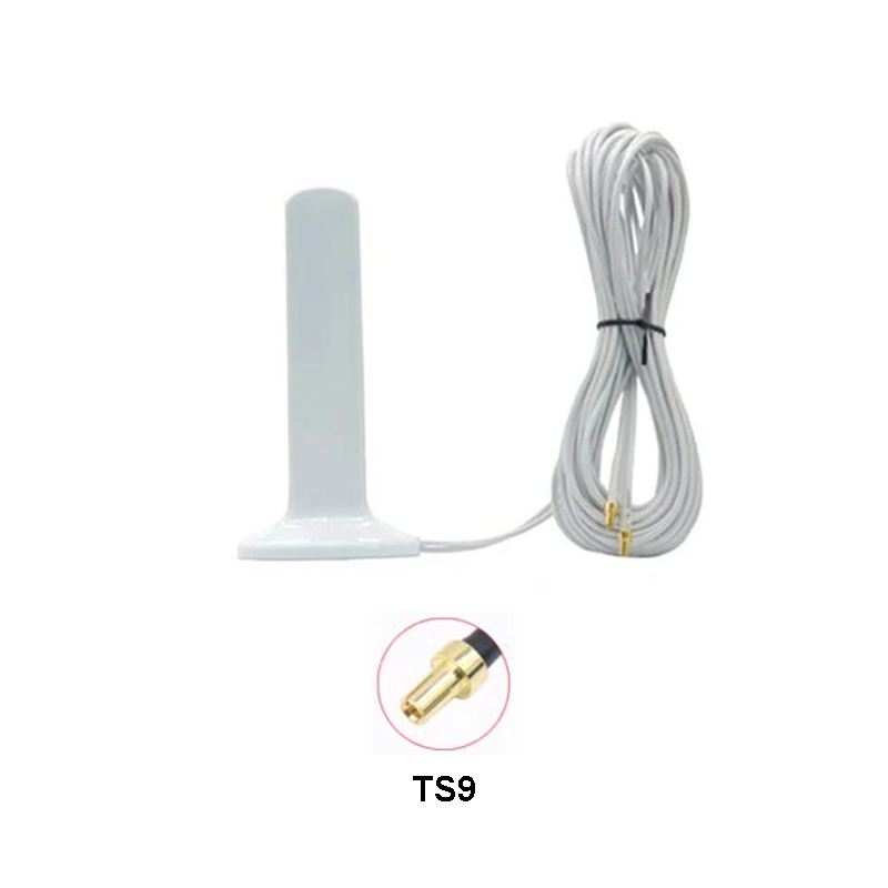Antena 5G RG174 3M para Roteador e Modem, Amplificador de Sinal Externo 600-6000MHz, Antena Omnidirecional com Base Magnética SMA Macho TS9 CRC9: CÉU AZUL