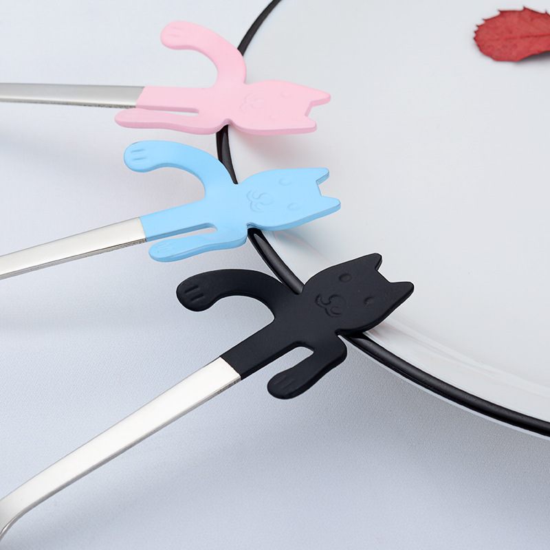 Cute Pet Dog Puppy 304 Stainless Steel Coffee Stirring Spoon Ice Spoon Teaspoon Tea Spoon Dessert Scoop Long Handle Tableware