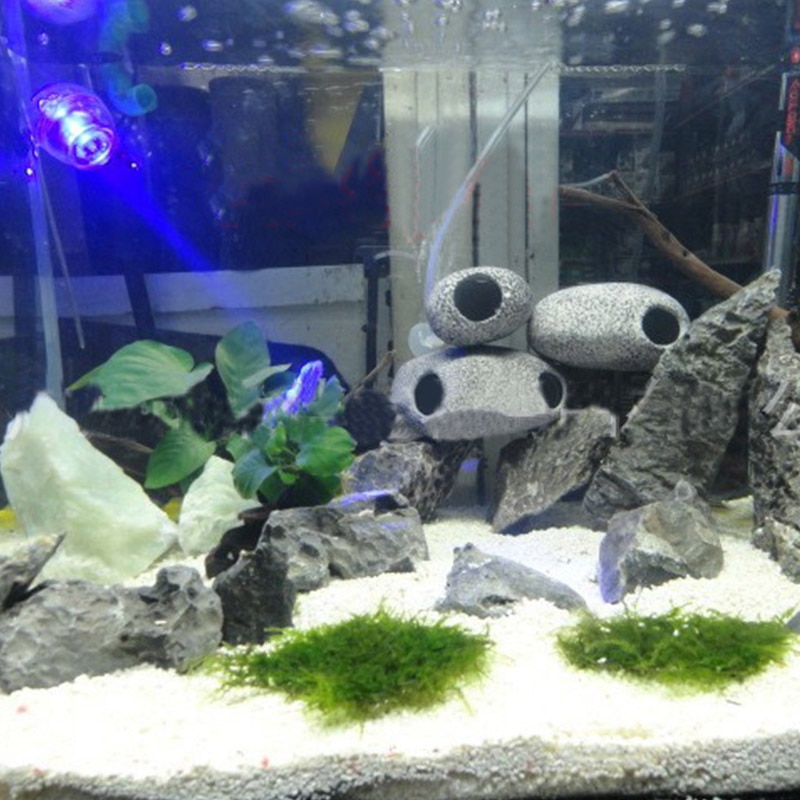 1 stk miljøvenlig fisketank tilbehør rejer avl ornament harpiks kunstigt akvarium baggrunde høj simulering gadgets