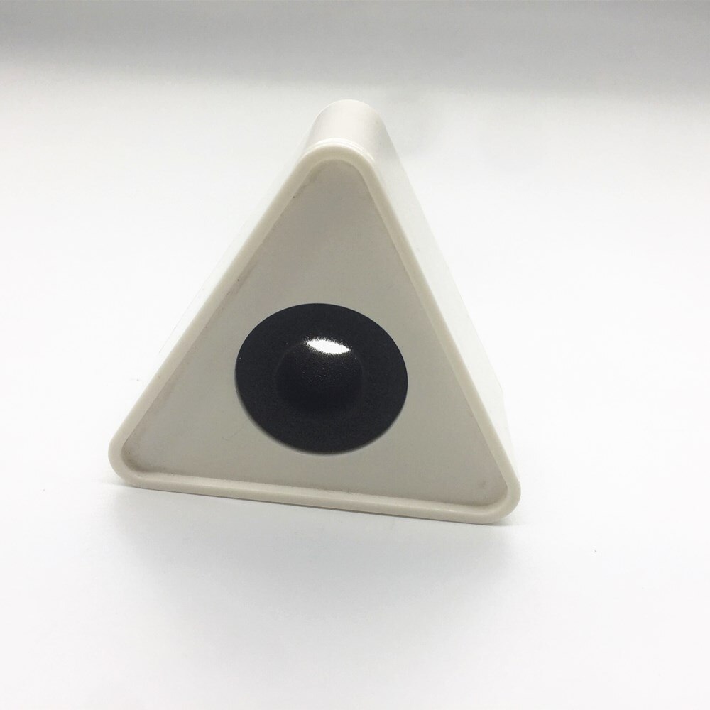 Schwarz-weißes loch, dreieckiges mikrofon, mikrofon für tv-interviews, logo, flagge, station, diy: Weiß