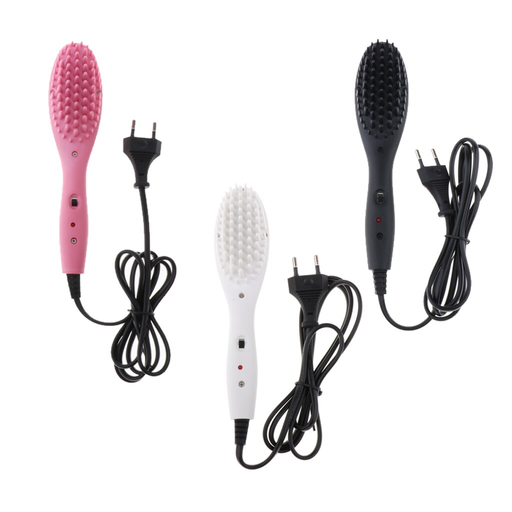 ABS électrique défrisant les cheveux brosse chauffante démêler peigne Anti-brûlure