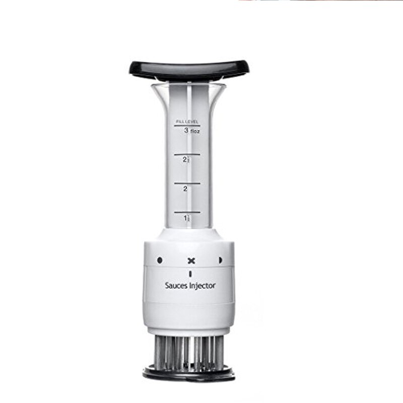 Rvs Vleesvermalser Naald Bbq Vlees Injector Marinade Smaak Spuit Keuken Gereedschap: as picture