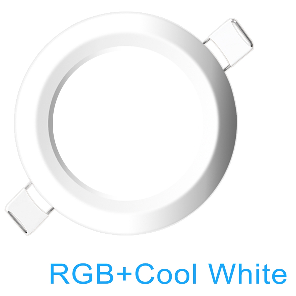 Led rund downlight 7w rgbw led tak flerfärgad dimbar infälld spotlight infraröd styrenhet färgskiftande  ac 110v/220v: Rgb cw